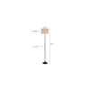Nala Beige Natural Fiber Floor Lamp with Black Iron Base