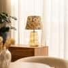 Moss Handicrafted Table Lamp in Green finish and Printed Colour