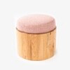 Kiko Blush Solid Wood Stool in Maroon Colour