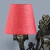 Devansh Metal Electric Wall Light in Antique Gold Colour with Pink Shade Count of 2 Lights