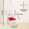 Swingzy Polyester Blend Premium Large Rectangle Swing Chair White