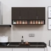 4 Doors Modular Wall Mounted Kitchen Cabinet With Organizer Shelf In Chiyoda Wange Finish