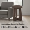 Aero Solid Wood Side Table In Danish Walnut Finish
