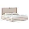 Naomi King Bed In High Gloss Beige Finish