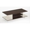 Anatdol Rectangular Engineered Wood Coffee Table In Wenge And White Finish