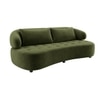 Henry Velvet 3 Seater Sofa Olive Green Color
