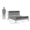 Hanoi Solid Wood Cane King Size Non storage Bed In Amber Walnut Finish Fabric Davis Plus