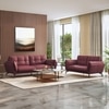 Vetra 2 Seater Leather Sofa In Wine Colour