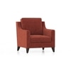 Abbey 1 Seater Fabric Sofa In Dark Coral Colour