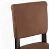 Newport wood Dining Chair in Taupe Brown Velvet Upholstery with MAHAGONY FINISH
