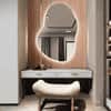 Wavy LED Backlit Mirror Designer Flower Shape for