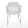 Kepler Brooks Senora Cafeteria Dining Chair in White Colour