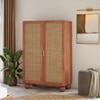 Takai Solid Wood 2 Door Wardrobe In Red Cedar Finish
