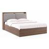 Tyra King Size Bed Box Storage In Classic Walnut Finish