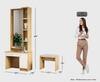 Hexa Red Wooden Dressing Table in Giant Wood and Frosty White Colour