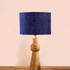 Devansh Blue Jute Table Lamp With Wood Natural Base (7X18.25 Inches)-13