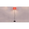 Zara Orange Fabric Floor Lamp with Black Iron Base