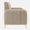 Monly Velvet 1 Seater Sofa Cream Color