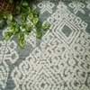 MACCON Wool Rectangle Carpets Hand Tufted in Blue Colour