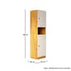 Hexa Red Wooden 2 Door Wardrobe with Hanging Space in Giant Wood and Frosty White Colour