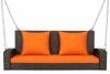 Carry Bird Wicker Patio Furniture Outdoor Balcony Swings In Brown And Orange Colour