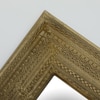 Felix Mango Wood Inlay Brass Tall Wall Mirror