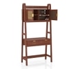 Strava Solid Wood and Cane Study Unit in Honey Finish