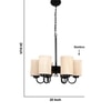 Devansh Dual Gold Metal  Wallmounted Lamp With Cotton Off-White Shade