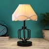 Anaya Vintage off-white Shade Table lamp with Iron Base