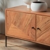 Large Soldi Wood TV Unit With 4 Door in Honey Oak Finish