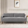 Reiti Velvet 3 Seater Sofa in Grey Colour