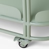 Dastoori Stainless Steel Outdoor Bar Trolley in Green Colour