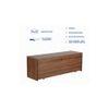 Yuko TV Unit with Two Drawers in Columbia Walnut Finish
