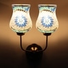 Devansh Metal Electric Wall Light in Gold Colour with Multicolor Shade Count of 2 Lights