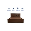 Aglaea Engineered Wood Queen  Size Bed With Box Storage (Walnut Finish)