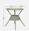 Griffith Wicker Table And Chair Set In White And Black Dual Tone Finish