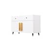 Hexa Red Multipurpose Storage Cabinet With 2 Drawer 2 Door in Frosty White Colour