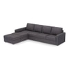 Apollo Compact Sofa (Colour : Smoke, Cushion : Hard, Back Type : High Back, Seating Capacity : Left Aligned 3 Seater + Left Aligned Chaise + Ottoman)