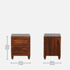 Rehan 3 Drawer Bed Side in Honey Finish