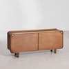 Kaspen Solid Mango Wood Sideboard with 4 Door in Provincial Teak Finish