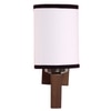 Devansh Solid Wood Electric Wall Light in White Colour with White Shade Count of 1 Light