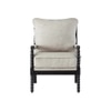 Luxe Linen Fabric Lounge Chair- Off White