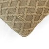 Crest Khaki Knitted Cushion Cover  16X16 Inches