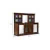 barrie solid wood mirror in brown colour