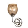 Devansh Steel Electric Wall Light in Steel Colour with Lavender Shade Count of 1 Light