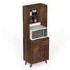 Serrenh Engineered Wood Kitchen Cabinet Rack In Brown Maple Finish
