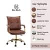 Doe Buck Marlon Modern Brown Faux Leather Office Chair