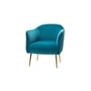 Celeo Solid Wood Accent Chair in Blue Colour