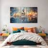 The Castle Decor Lord Buddha Wall Painting Wooden Framed Digital Painting 27x48 Inch (Style 4)