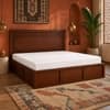Sahaj Solid Wood Comfort King Bed Box Storage Provincial Teak Finish Mattress 72 x 78 Inches